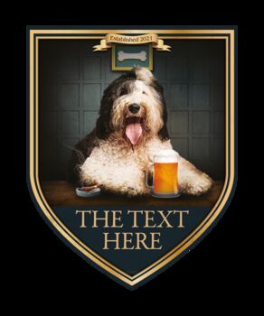 The Dog And Beer. Personalised Bar Sign, 5 of 10