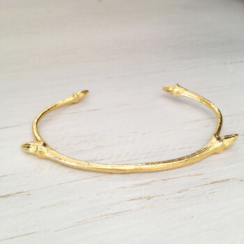 Sterling Silver Or Gold Vermeil Handmade Twig Bangle, 3 of 6