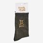 Women's Glitter Socks Black Gold Zodiac Gemini, thumbnail 5 of 5