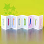 70th Birthday Card, Bright Fold Out 70 Today! Banner, thumbnail 3 of 9