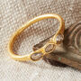 Matte Gold Plated Silver Chocolate Diamond Ring, thumbnail 2 of 9