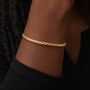 Gold Plated Twisted Braid Cuff Bangle Bracelet, thumbnail 1 of 5