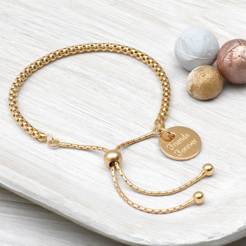 Personalised 18ct Gold Plated Friendship Bracelet, 2 of 5