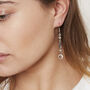 Long Silver Plated Crystal Earrings, thumbnail 1 of 4