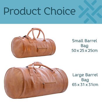 Personalised Barrel Bag With Luggage Tag, 7 of 11