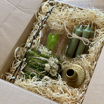 Fresh Hyacinth And Candle Gift Set, 5 of 6