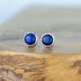 Lapis Lazuli Handmade Gemstone Studs, thumbnail 1 of 7