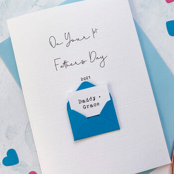 Personalised First Father's Day Envelope Card, 3 of 4