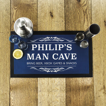 Personalised Gentlemen's Man Cave Bar Mat, 10 of 12