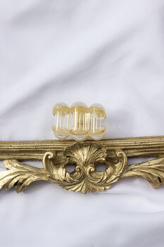 Mini Size Pearl Row Detail Claw Hair Clip, 4 of 5