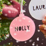 Personalised Frosted Bauble Decoration, thumbnail 3 of 7