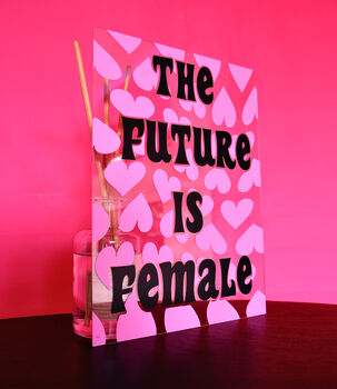 The Future Is Female Clear Acrylic Vinyl Plaque Decor, 2 of 11