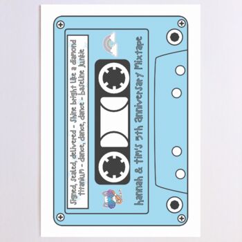 Personalised Mixtape Anniversary Card, 4 of 6