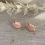 Cute Pink Fox Stud Earrings, thumbnail 4 of 6