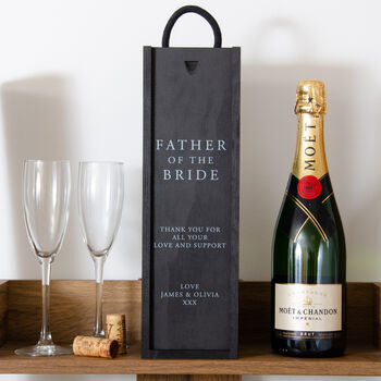 Personalised Father Of The Groom / Bride Black Gift Box, 2 of 8