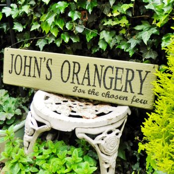 personalised 'rustic' house and garden sign by potting shed designs ...