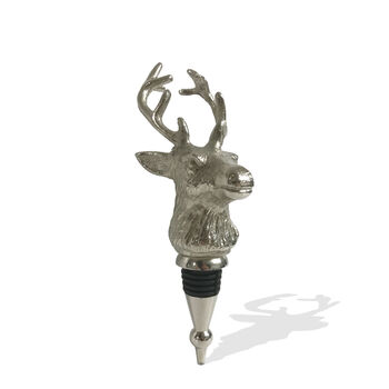 Stag Bottle Stopper Nickel Finish, 3 of 4