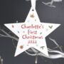 Personalised First Christmas Star Bauble, thumbnail 3 of 3