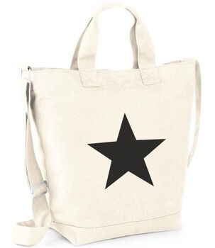 Grey Canvas Tote Bag Star, 4 of 4