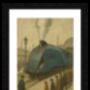 The Mallard Locomotive Train Lowry Style Framed Art, thumbnail 2 of 2