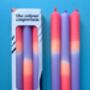 'Tutti Frutti' Dip Dye Dinner Candles Trio, thumbnail 5 of 5