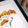 Golden Wild Flower Limited Edition A5 Art Print, thumbnail 8 of 9