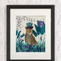 Tropical Leopard In Blue Art Print, Framed Or Unframed, thumbnail 3 of 5