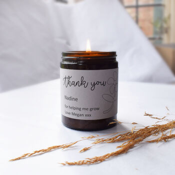 Personalised Thank You For Helping Me Grow Candle, 2 of 6