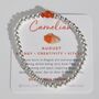August Birthstone Sterling Silver Bracelet Gift, thumbnail 6 of 6