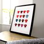 Bournemouth Classic Retro Football Kits Team Print, thumbnail 2 of 4