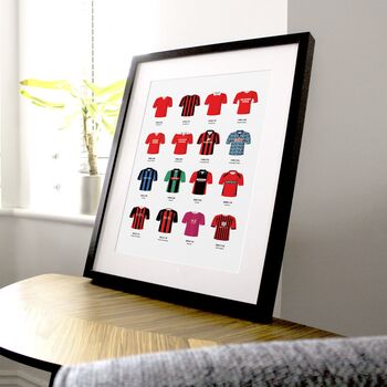 Bournemouth Classic Retro Football Kits Team Print, 2 of 4