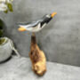 Handmade Wooden Cliff Diving Penguin Sculpture Ornament, thumbnail 2 of 11