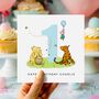 Personalised Winnie The Pooh 1st Birthday Card *Age + Colour Options, thumbnail 1 of 6