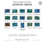 Personalised London Map Art Print Choose Your London Area 30 Locations Available, thumbnail 6 of 12