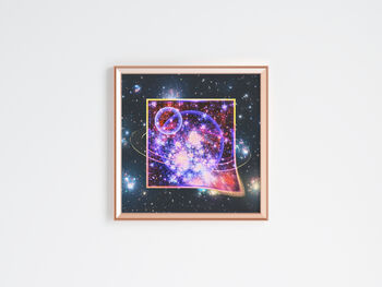 Surreal Trippy Outerspace Retro Square Art Print, 2 of 6