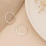 Sterling Silver Hammered Sleeper Hoop Earrings, thumbnail 10 of 10