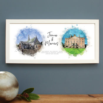 Personalised Church And Wedding Venue Watercolour, 3 of 6