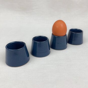 Fair Trade Minimalist Stoneware Conical Eggcup Saki Cup, 8 of 12