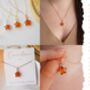 Carnelian Star Hoop Earrings, thumbnail 5 of 10