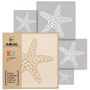 Reusable Stencils Five Pcs Starfish With Brushes, thumbnail 2 of 5