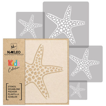 Reusable Stencils Five Pcs Starfish With Brushes, 2 of 5