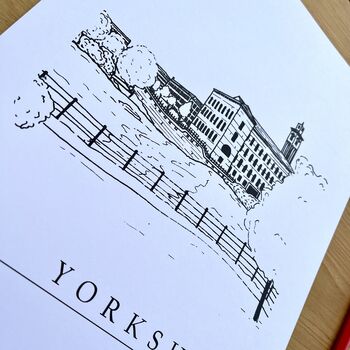 Saltaire Hand Illustrated Yorkshire Print, 3 of 9