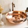 Verdigris Patina Solid Copper Vessel Sink, Artisan Round Basin For Kitchen And Bathroom, thumbnail 3 of 8