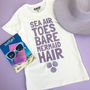 Sea Air Mermaid Hair Women’s Summer Slogan T Shirt, thumbnail 2 of 2