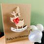 Personalised 1st Christmas Reindeer Card Decoration, thumbnail 8 of 11