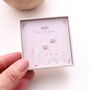 British Birth Flower Earrings Sterling Silver, thumbnail 7 of 12