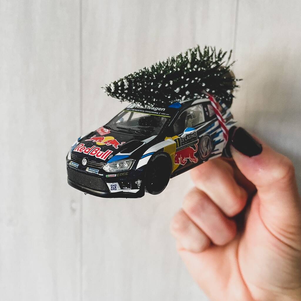 Wrc Polo Rally Car With Christmas Tree By Bits Bobs & Gifts