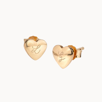 Personalised Heart Stud Earrings, 4 of 4
