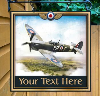 Spitfire Personalised Pub Sign/Bar Sign/Man Cave, 6 of 7