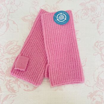 Eco Friendly Pink Wrist Warmers, 3 of 4